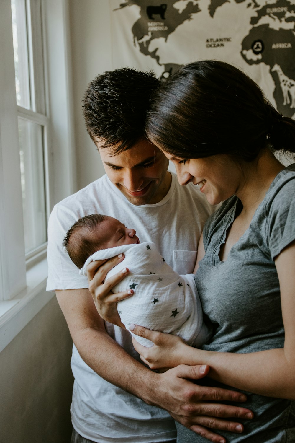 Happy family with life insurance