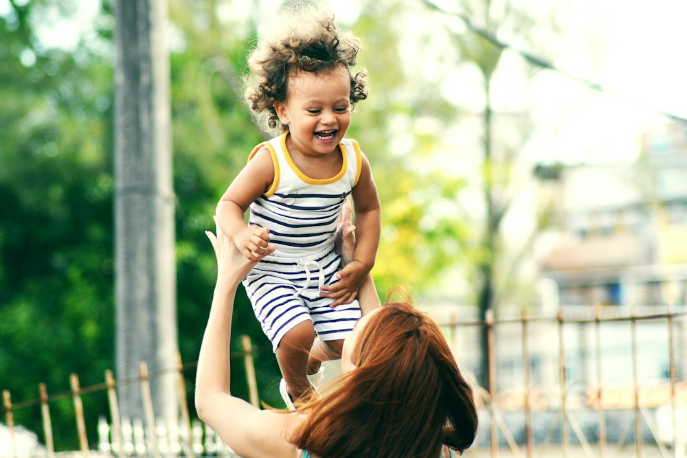 Happy family outdoors